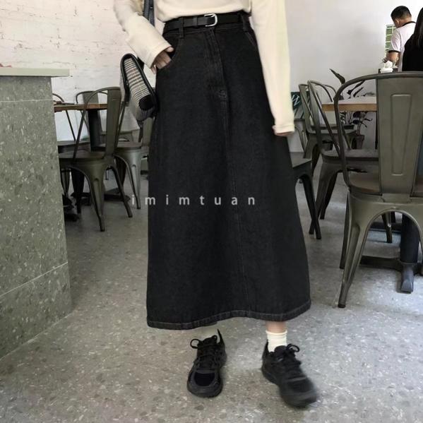 牛仔半身裙多样款式与搭配，时尚百搭